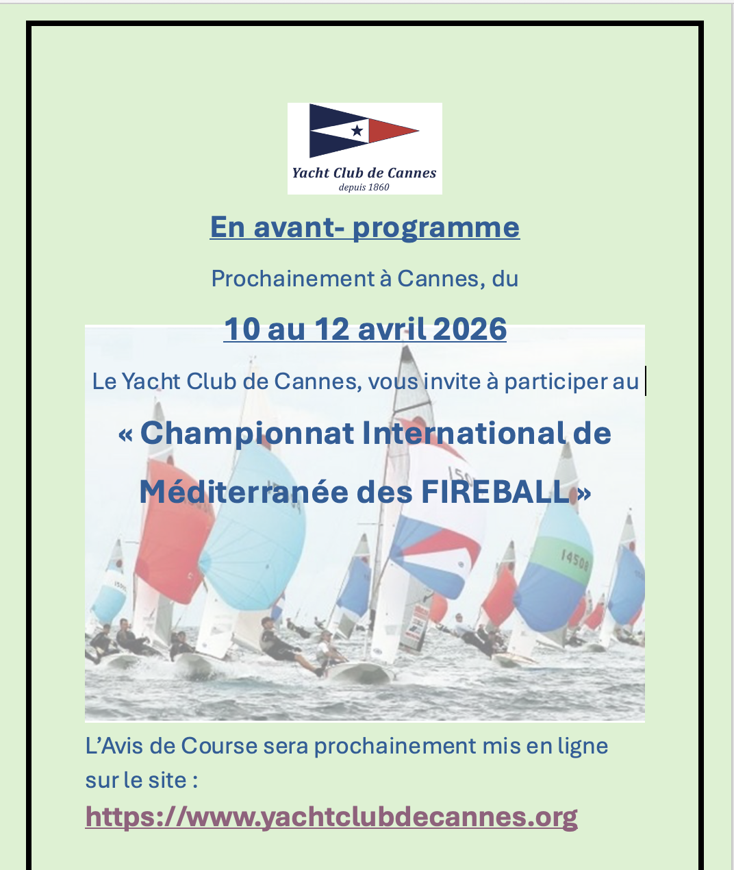 Invitation Cannes April 2026